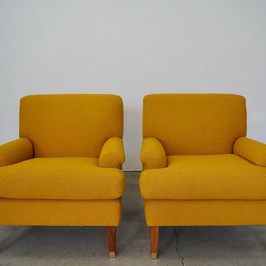 Pair of 1950's Mid-century Modern Lounge Chairs Refinished & Reupholstered 