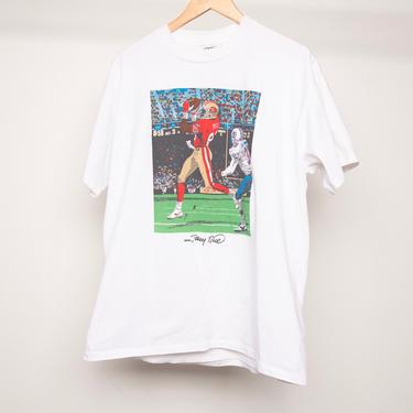 vintage 1990s San Francisco 49ers JERRY RICE 90s nfl football vintage t-shirt -- size xl 