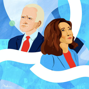Joe Biden & Kamala Harris: President and Vice President - Blue 