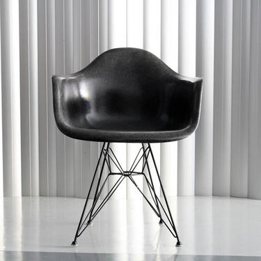 Black Fiberglass Arm Shell by Eames for Herman Miller