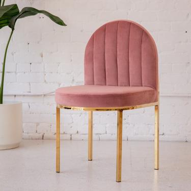 Lois Modern Pink & Gold Chair