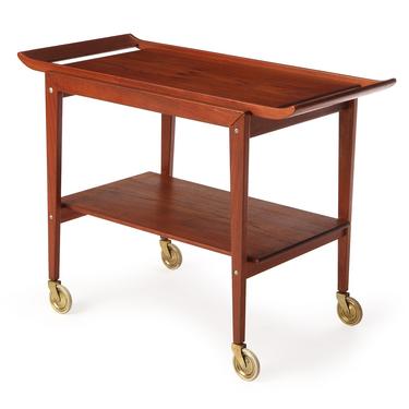 Two Tiered Teak Cart