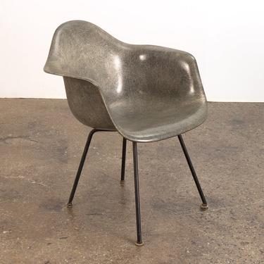 Elephant Hide Gray Rope Edge Armchair by Eames Zenith 