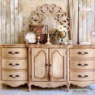 Vintage Dresser - White Washed Buffet Table | Bassett | House of Aalia - Atlanta, GA | ATTIC Vintage Dresser - White Washed Buffet Table | Bassett | House of Aalia - Atlanta, GA | ATTIC