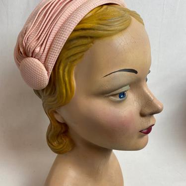 50’s pink fascinator hat  Pastels soft pink versatile women’s hats special occasion 1940’s style 1950’s fashion 