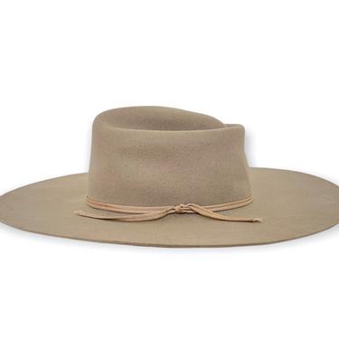 Vintage 1960s BEAVER HATS Cowboy Hat ~ size 6 7/8 to 7 ~ Wide Brim ~ Western ~ Fur Felt 