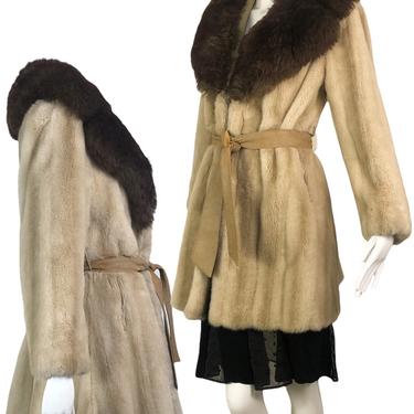 Taupe Faux Fur Penny Lane Coat / Small 