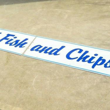 Vintage 16FT SPUD FISH &amp; CHIPS SEATTLE Greenlake RESTAURANT SIGN Spud's Food Ad