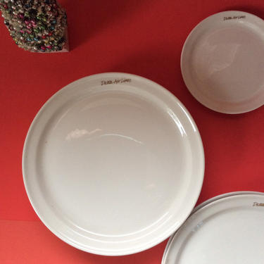 Vintage Delta First Class Dinner Plates and Side Plates from the Era of Swanky Air Travel 