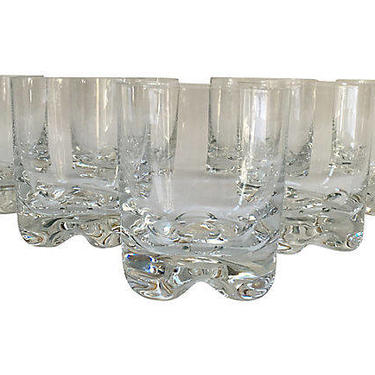 Iittala Crystal Tumblers,  Iittala Crystal Old-Fashioned Drinking Glasses by Tapio Wirkkala 