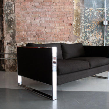 Pair of Chrome sofas by Milo Baughman