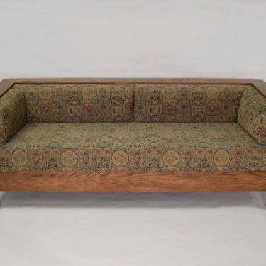 Mission Arts and Crafts Stickley Style Prairie Panel Settle Sofa 