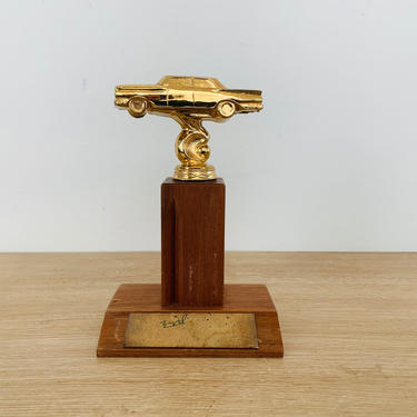 Vintage Gold 1950s Automobile Trophy 
