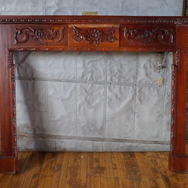 Heavily Carved Indonesian Mantel