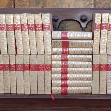 1956 &amp;quot;The Works of&amp;quot; Dante, Voltaire, Dickens... 56 Books Hardcover Collection 