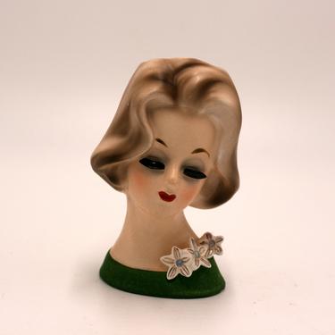 vintage Napco ware lady head vase/C 6430 