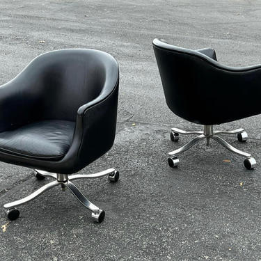 Black Swivel Chairs by Nicos Zographos