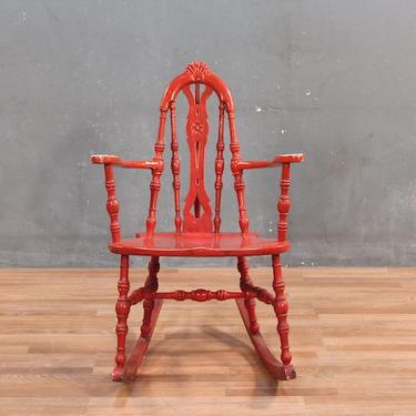 Ornate Crimson Rocking Chair – ONLINE ONLY