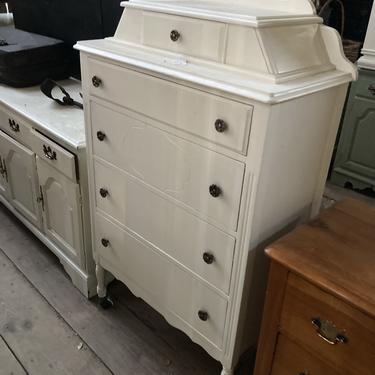 Tall White Chest of Drawers