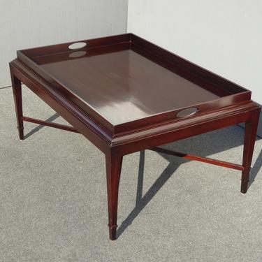 Vintage Hand Planed Solid Mahogany Tray Coffee Table Retails for 2,999 by Baker 