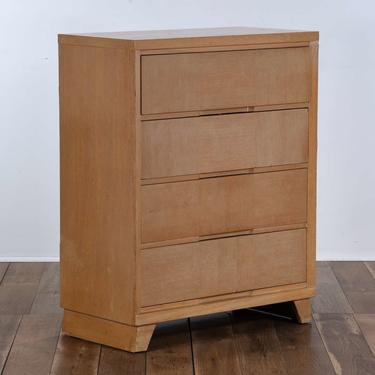LA Period Mid Century Modern Tall 4 Drawer Dresser