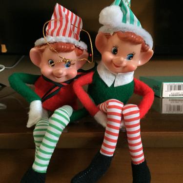 Pair of Christmas Knee Hugger Elves 