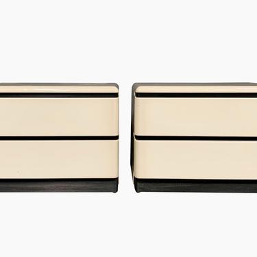 Post-Modern 1980s Lacquered Nightstands by Roger Rougier