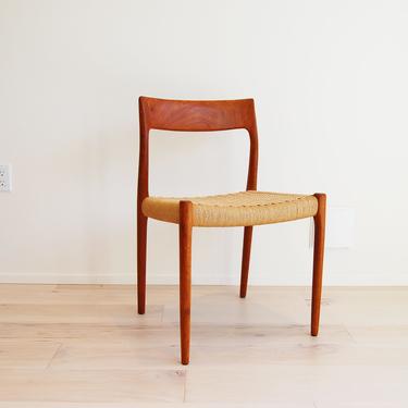 Restored Danish Modern J L Moller Teak Dining Chair Model 77 Made in Denmark 