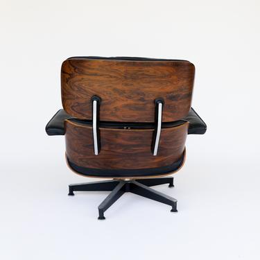 In The Works! Early 60's Eames Lounge Chair &amp; Ottoman in Brazilian Rosewood and Black Leather