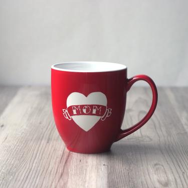Best Mom Mug - Red and White - dishwasher- and microwave-safe engraving 