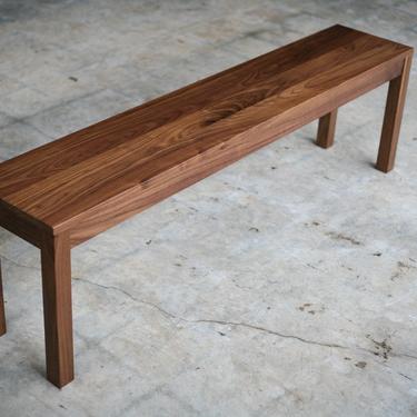 Parsons Bench - Solid Wood - Customizable 