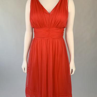 1960's Red Hot Slip Dress