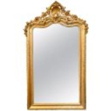19th Century Louis Philippe French Mirror with Crest