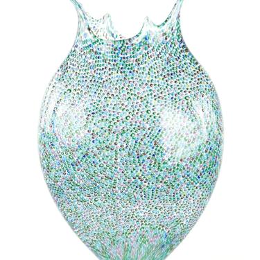 David Patchen Mid Century Colorful Blown Art Glass Vase - mcm 