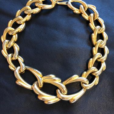 Vintage Gold Chunky Chain Necklace 