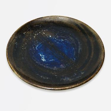 Bertil Lundgren Large Rorstrand studio bowl with cobalt glaze 1970