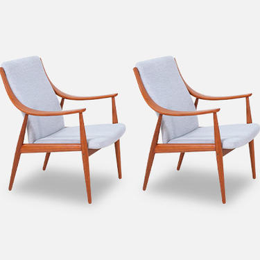 Peter Hvidt & Orla Mølgaard-Nielsen Lounge Chairs for France & Søn