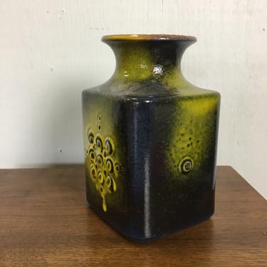 Mid Century German Multicolor Ceramic Vase 