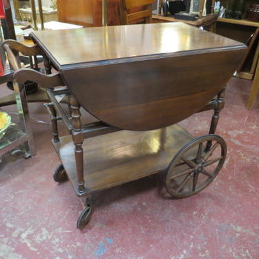 Vintage Antique Walnut bar cart/serving cart
