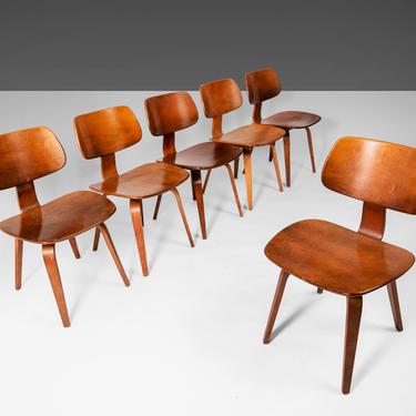 Set of Six (6) Bentwood Dining Chairs / Side Chairs by Thonet, c. 1960s 