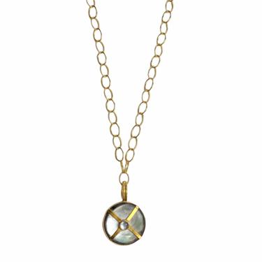 Mother of Pearl Criss Cross Necklace