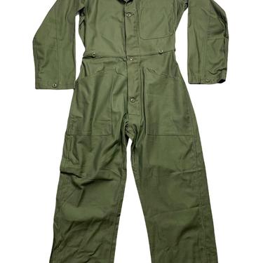 NEW Old Stock ~ Vintage 1980s US Army Type 1 Coveralls ~ S ~ Military / Work Wear ~ Cotton Sateen ~ OD / Olive Drab ~ Post Vietnam War ~ 