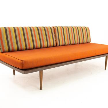 Mid Century Armless Striped Daybed Sofa - mcm 
