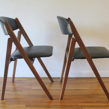 Mid Century Modern Folding Chairs by Coronet