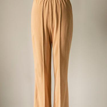 1970s Knit Pants Hight Waist Wide Leg S 