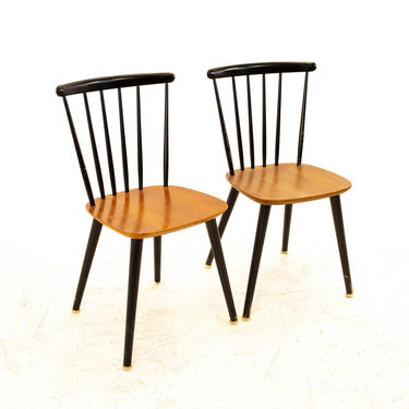 Thomas Harlev for Farstrup Mobelfabrik Danish Mid Century Dining Chairs - Pair - mcm 
