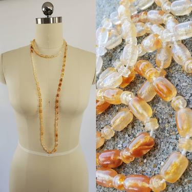 1960's Long Love Bead Necklace 60s Jewelry 60's Boho Accessories 