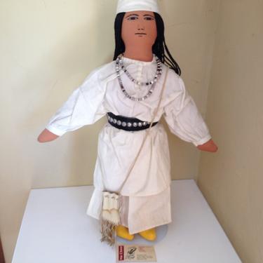 Vintage Rare Signed  Apache Native American Cloth Handmade Doll E-Shke (Boy) By Artist Earl Sisto 