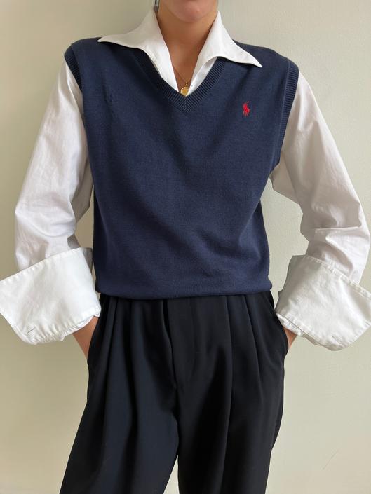 Vintage Navy Polo Ralph Lauren Sweater Vest