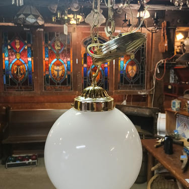 Lg Glass Globe Pendant Light